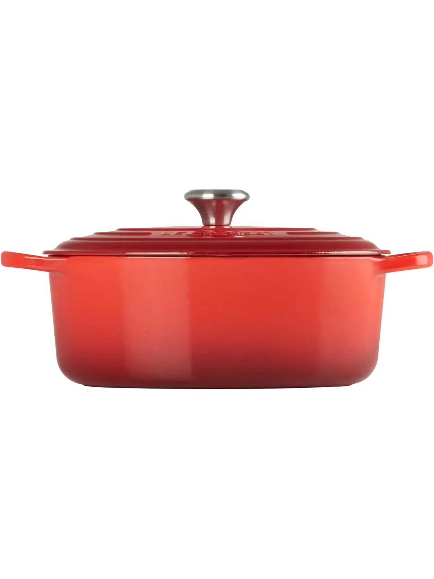 Кастрюля овальная Le Creuset Signature, 4,7 л, 29 см — изображение 4 из 7, вишневый