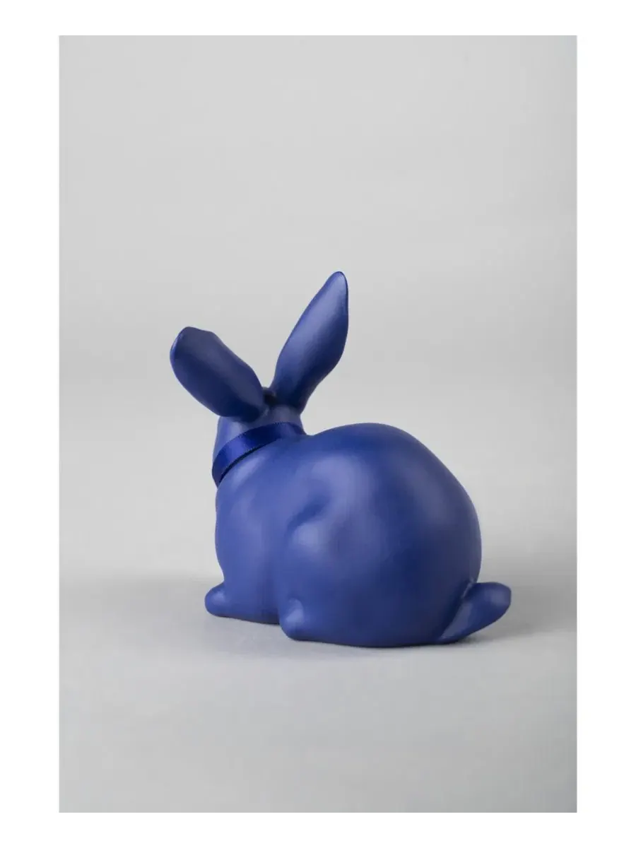 Коллекционная фигурка Lladro, Внимательный Зайчик — изображение 5 из 5, золотой/синий