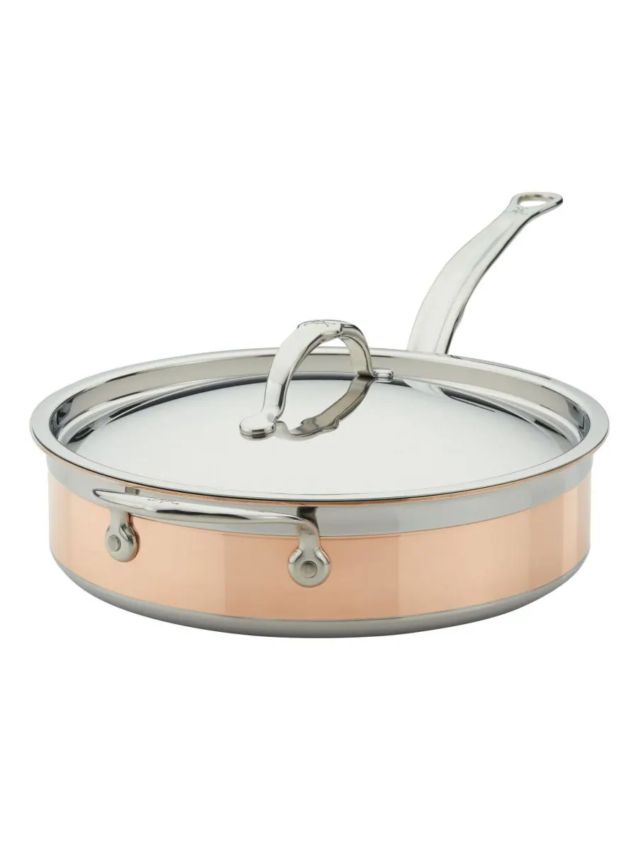 Hestan Индукционная медная кастрюля CopperBond объемом 3,5 кварты с крышкой и вспомогательной ручкой