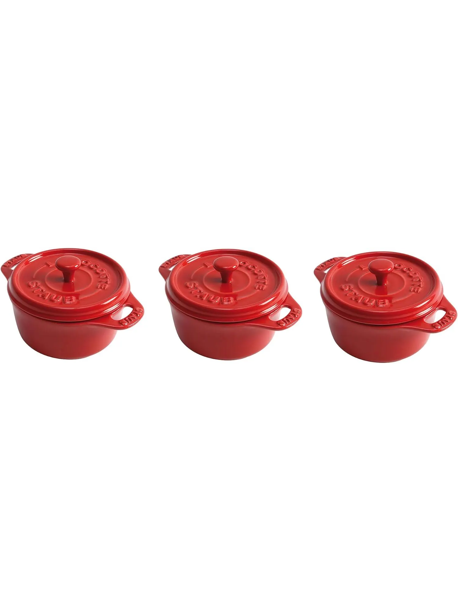 Набор кокотниц Staub Mini Round Ceramic, 3 предмета, 10 см, 0.25 л