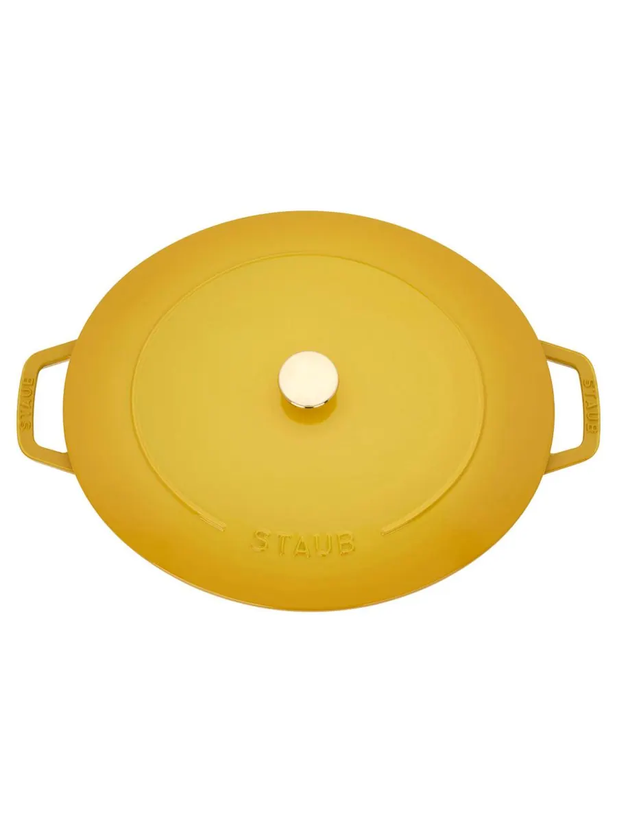 Овальная чугунная утятница Staub Wide, 31 см, 5.9 л — изображение 2 из 9, желтый