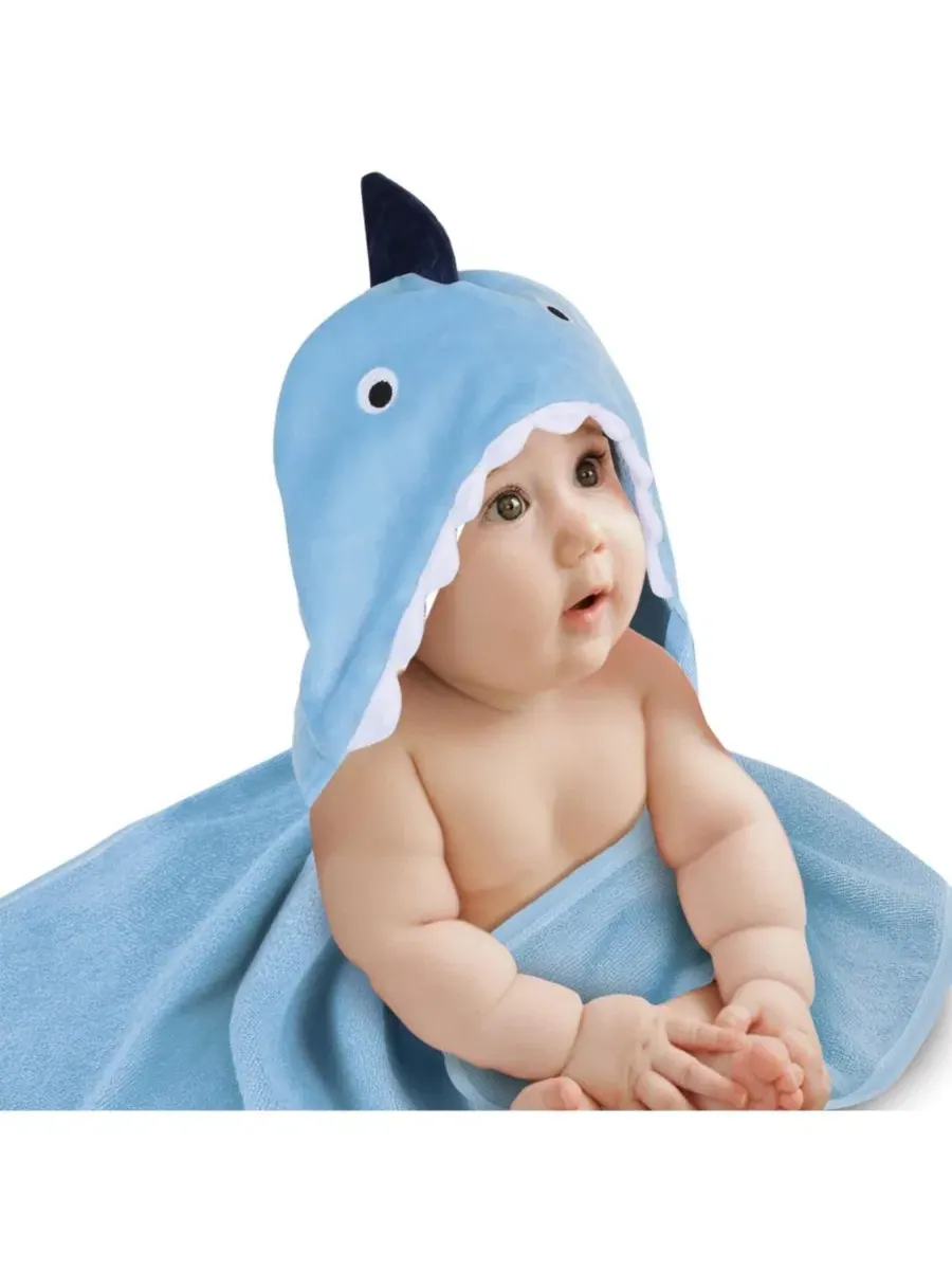 Детское банное полотенце Baby Lambs and Ivy из роскошного хлопкового махрового трикотажа с