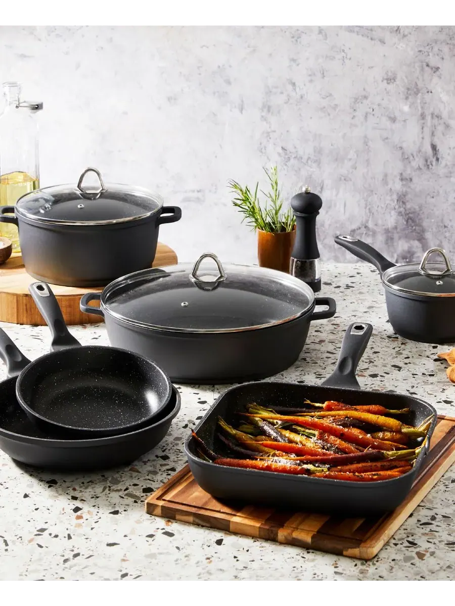 Гранитный набор из 9 предметов из литого алюминия Cuisine::Pro — изображение 2 из 3, черный