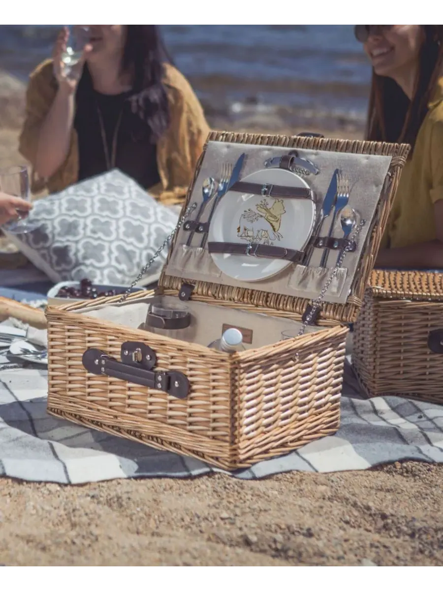 Классическая корзина для пикника Disney «Винни-Пух», на 2 персоны Picnic Time — изображение 3 из 3, бежевый