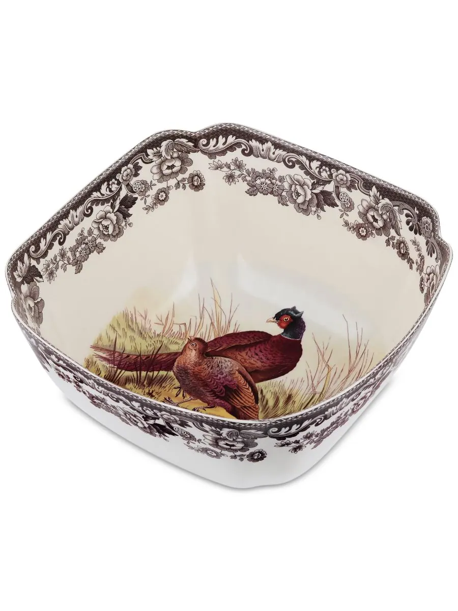 Квадратная сервировочная миска «Лесной фазан» Spode