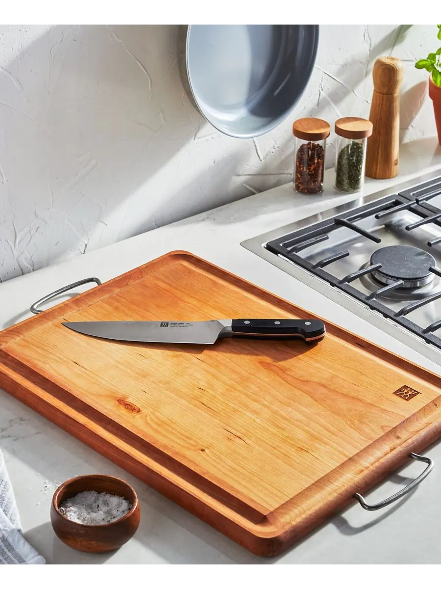 Разделочная доска для мяса ZWILLING с ручками, 50х38 см, вишня — изображение 4 из 6, прозрачный