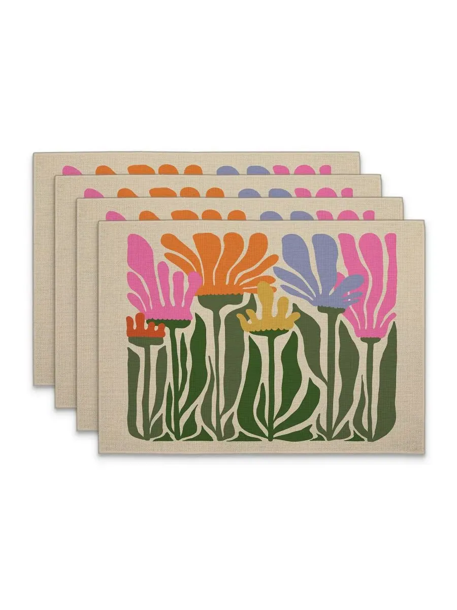 Набор из 4 тканевых салфеток под тарелки Matisse Garden Premier Counterart