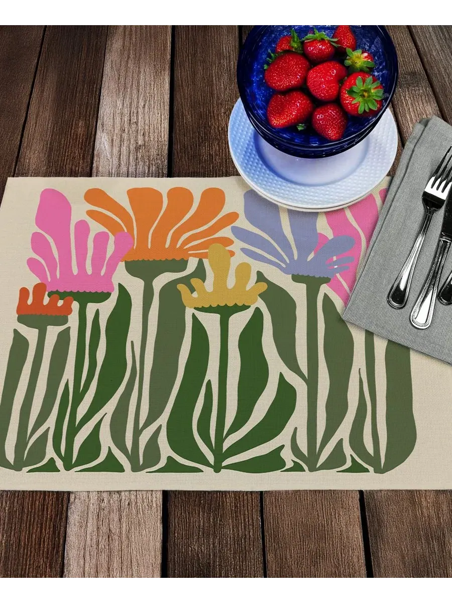 Набор из 4 тканевых салфеток под тарелки Matisse Garden Premier Counterart — изображение 3 из 8, мульти