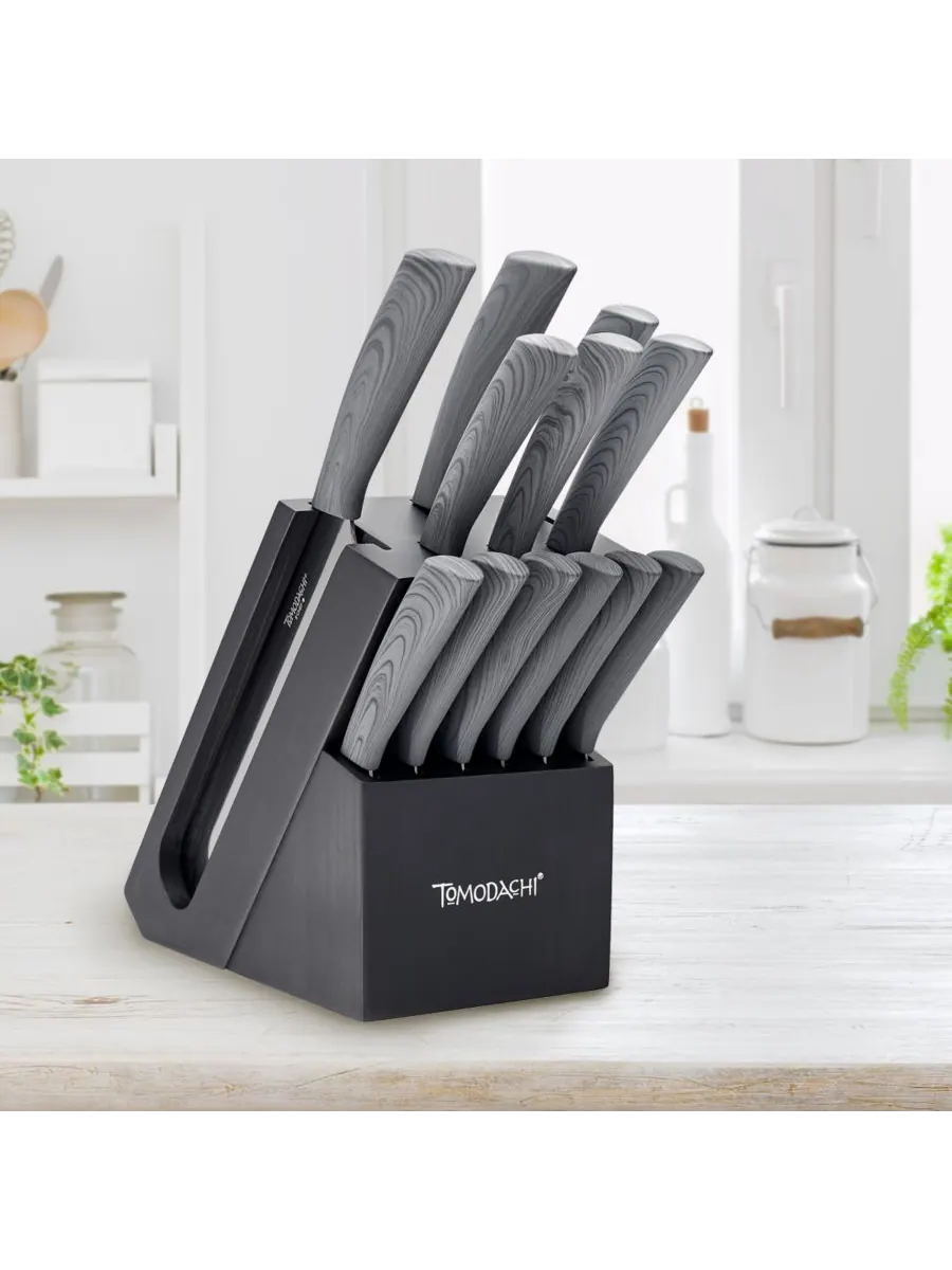 Набор ножей Tomodachi Raintree Ash, 13 предметов, с подставкой Hampton Forge,