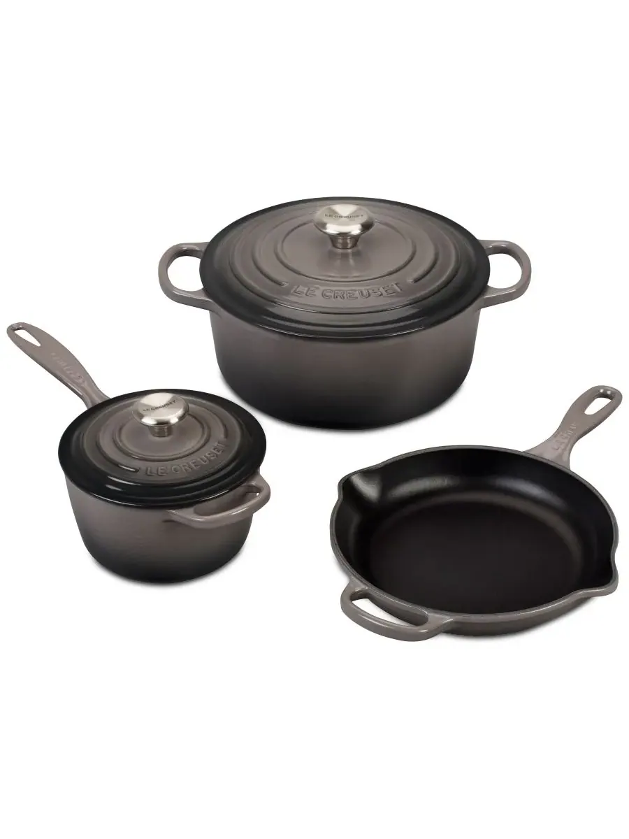 Набор чугунной эмалированной посуды Le Creuset, 5 предметов, 16/23/24 см