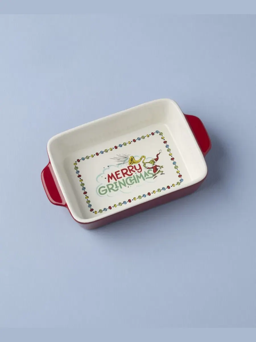 Форма для выпечки Merry Grinchmas Mini Rectangular Lenox — изображение 3 из 4, красный