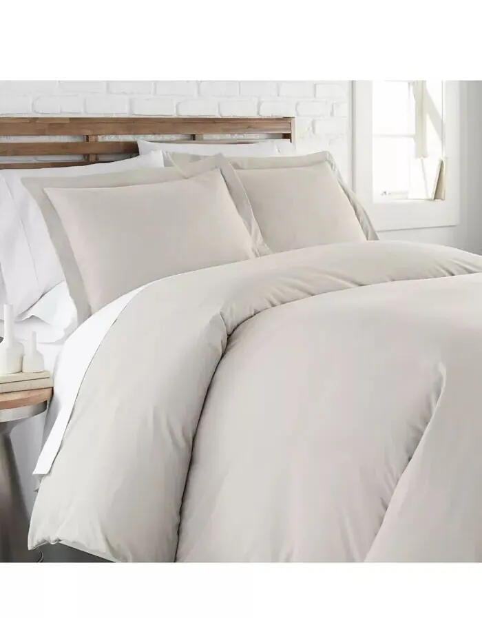 Ультрамягкий современный комплект пододеяльников Southshore Fine Linens — изображение 7 из 7, темный серый