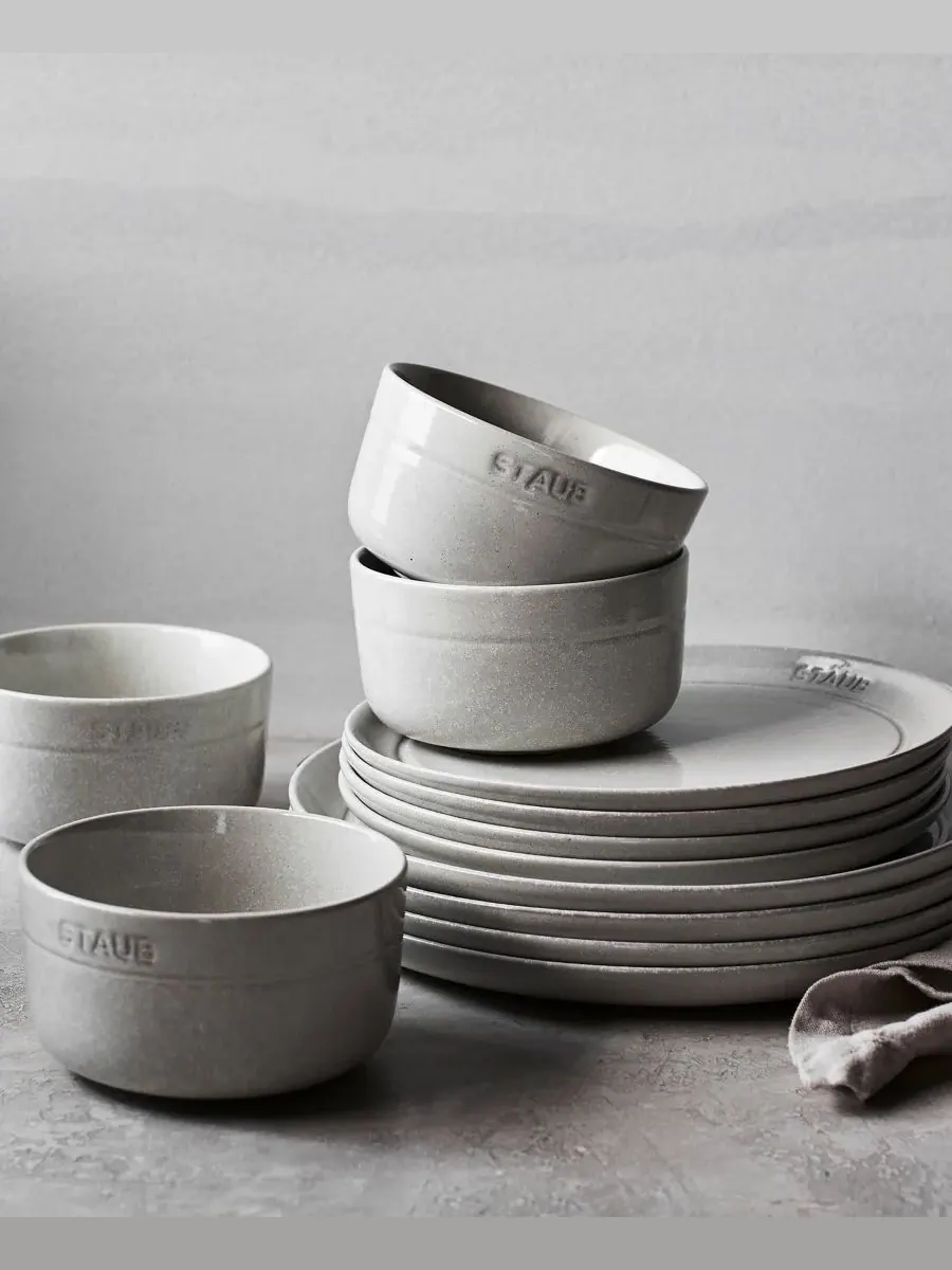 Столовый сервиз Staub Ceramic, 12 предметов, белый трюфель — изображение 2 из 4
