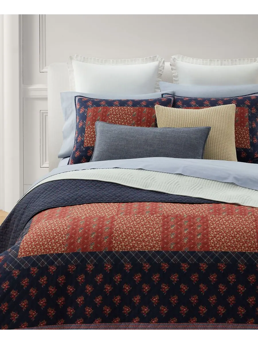 Одеяло Claremont из мягкого хлопка с цветочным узором, размер King Lauren Ralph Lauren
