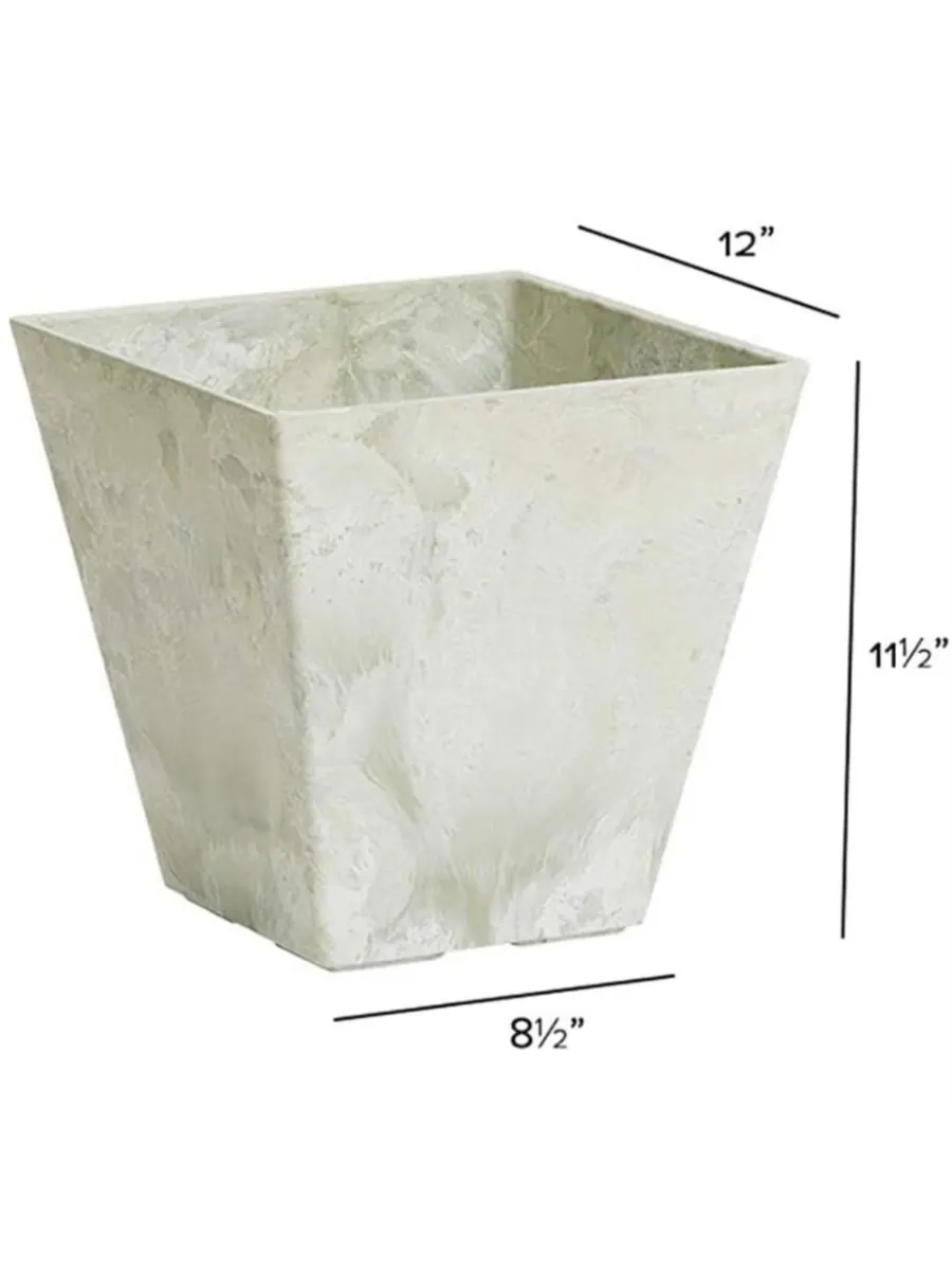 Novelty Кашпо ArtStone 35126 Ella Square Planter Art Stone Mint 12 дюймов — изображение 3 из 3, мята
