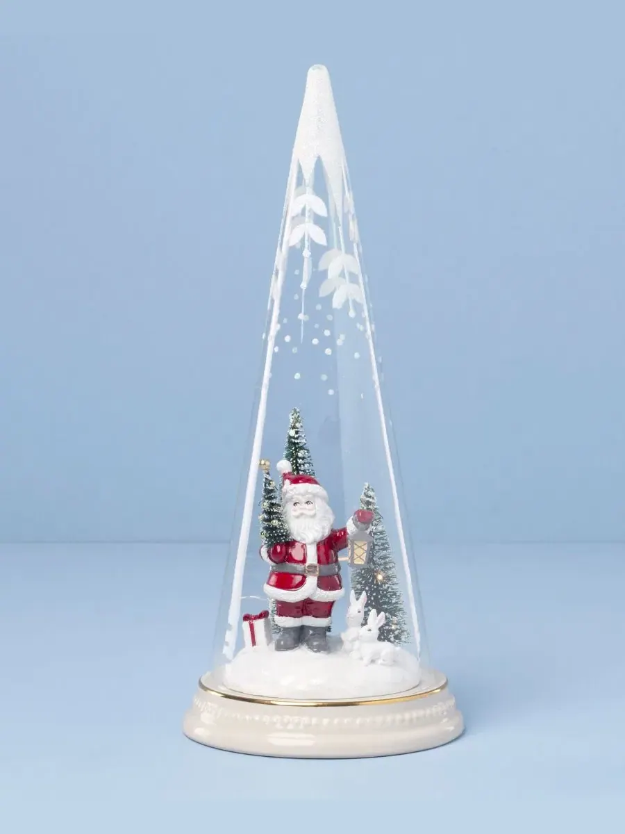 Фигурка светящаяся Merry & Magical Light-Up Santa with Lantern Lenox — изображение 3 из 8, мульти