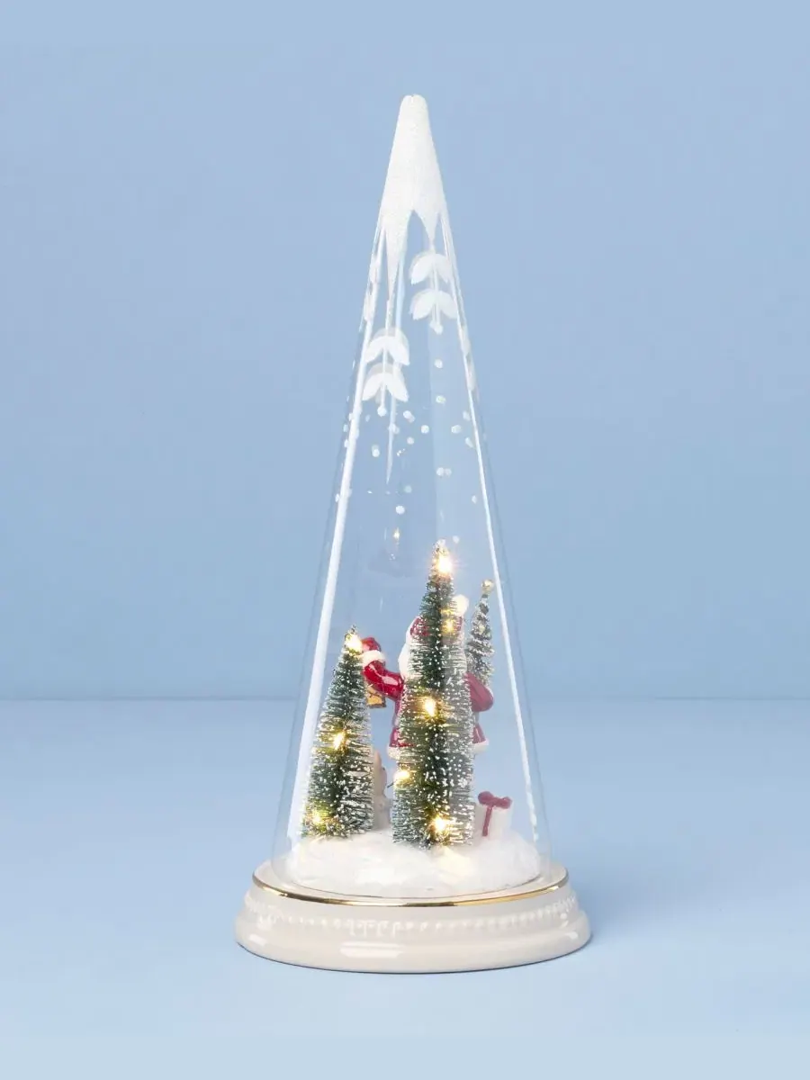 Фигурка светящаяся Merry & Magical Light-Up Santa with Lantern Lenox — изображение 5 из 8, мульти