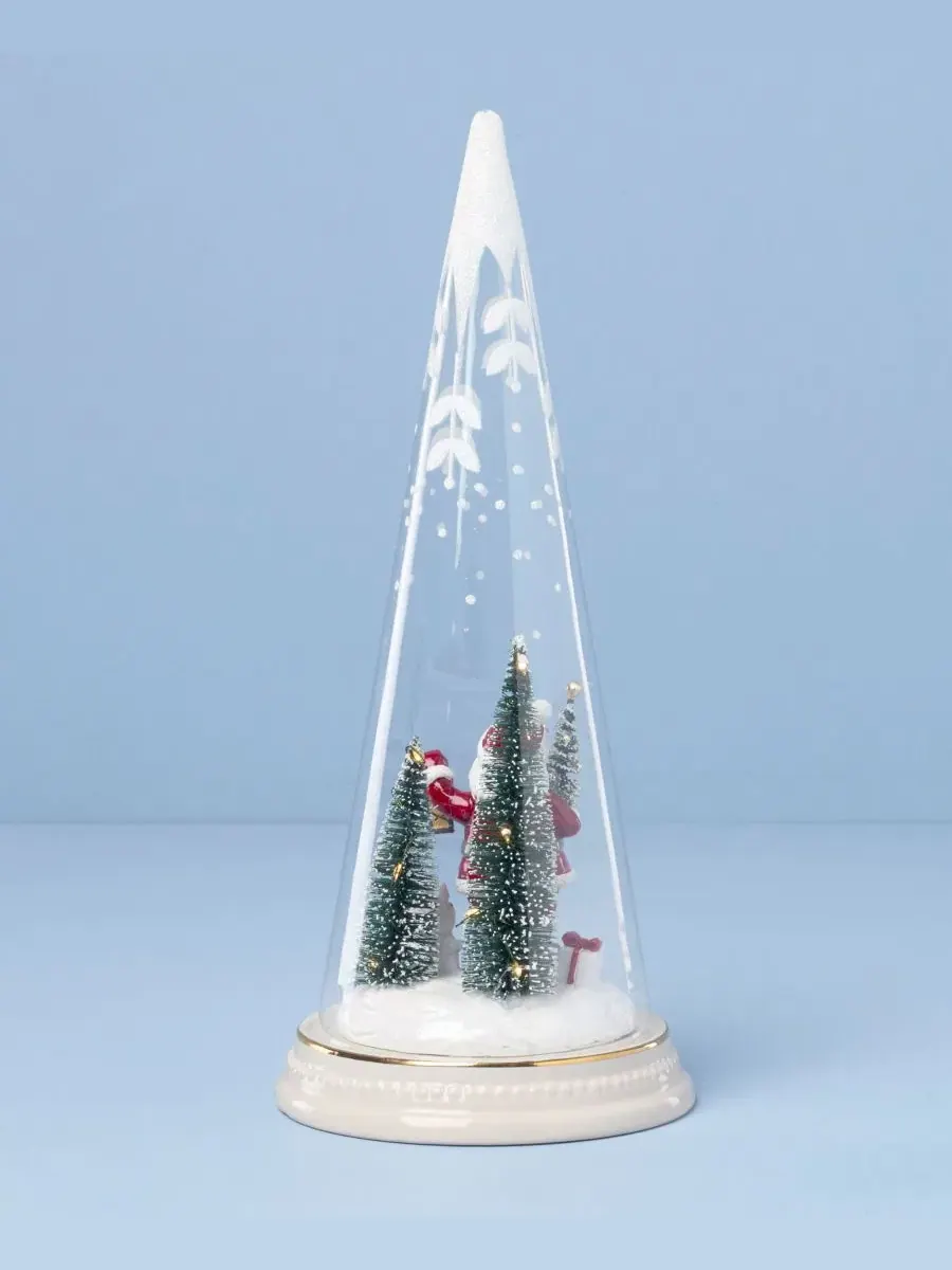 Фигурка светящаяся Merry & Magical Light-Up Santa with Lantern Lenox — изображение 6 из 8, мульти