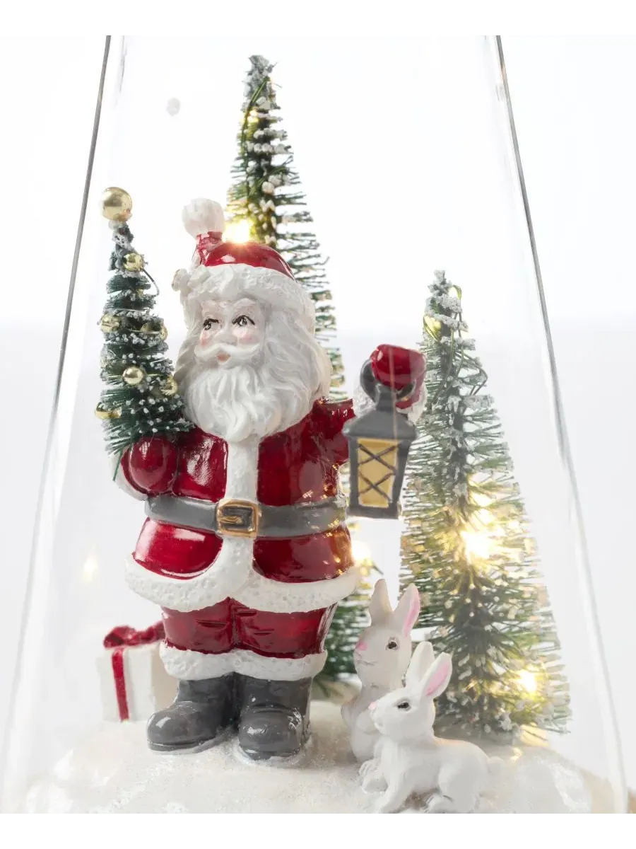 Фигурка светящаяся Merry & Magical Light-Up Santa with Lantern Lenox — изображение 7 из 8, мульти