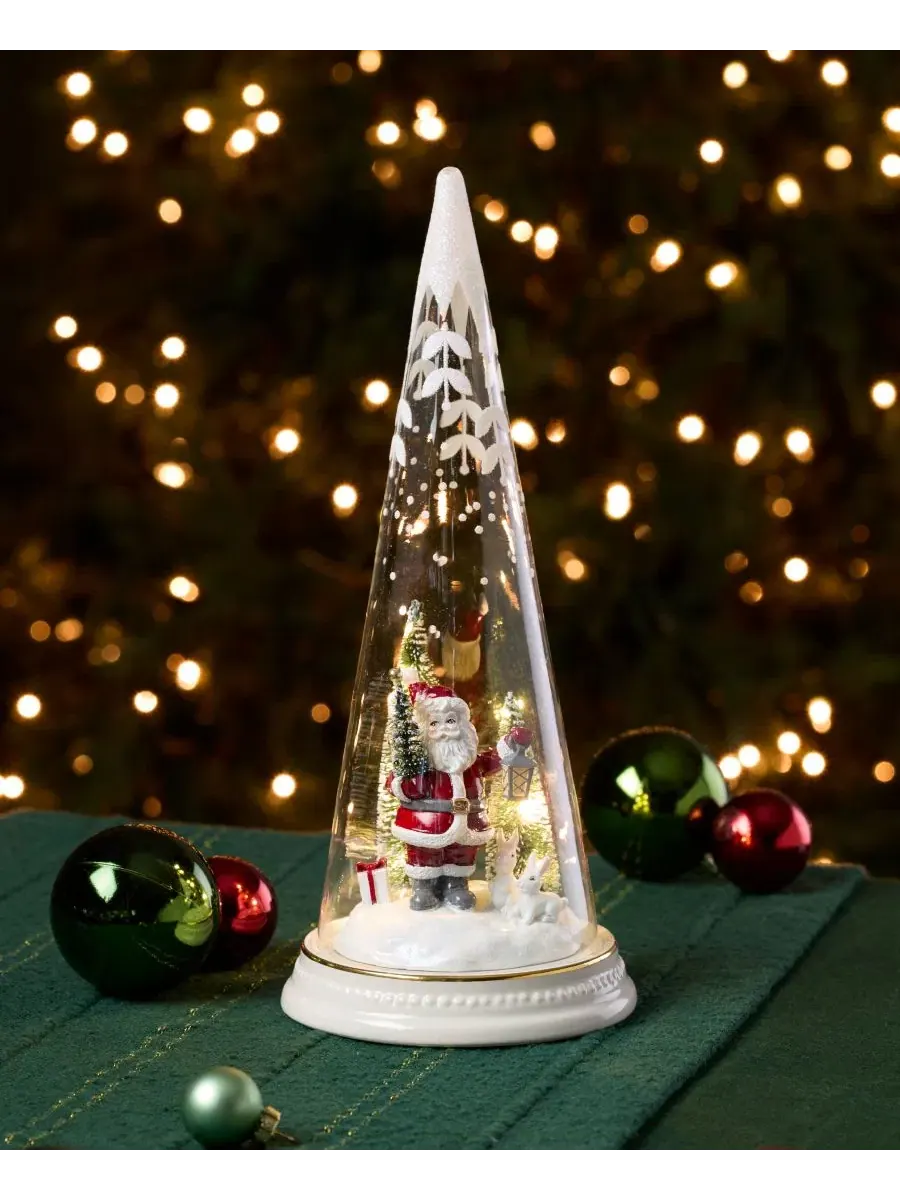 Фигурка светящаяся Merry & Magical Light-Up Santa with Lantern Lenox — изображение 8 из 8, мульти