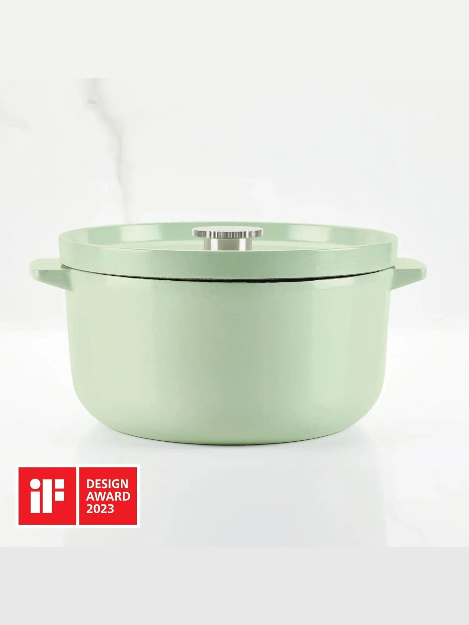 Кастрюля-жаровня KitchenAid Enameled Cast Iron Dutch Oven, 5,7 литра, Фисташковый — изображение 3 из 13, писташковый