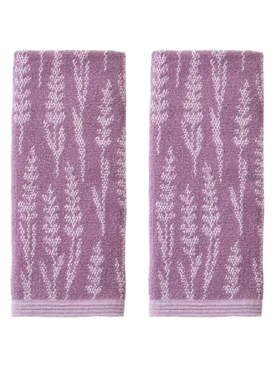 Набор из 2 полотенец для рук с принтом Lavender Silhouette Jacquard SKL Home