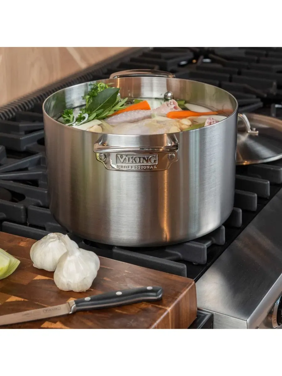 Кастрюля 8 QT Pro 5-Ply Viking, нержавеющая сталь — изображение 5 из 8, нет цвета