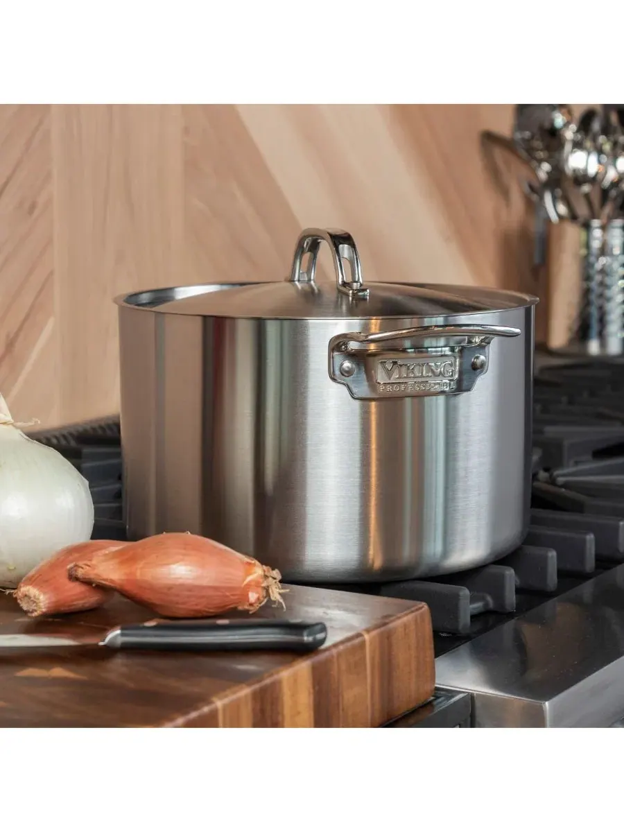 Кастрюля 8 QT Pro 5-Ply Viking, нержавеющая сталь — изображение 6 из 8, нет цвета