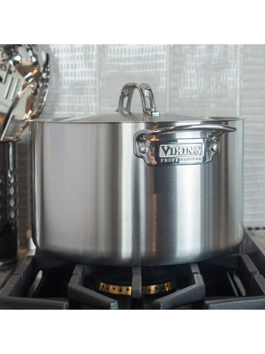 Кастрюля 8 QT Pro 5-Ply Viking, нержавеющая сталь — изображение 7 из 8, нет цвета