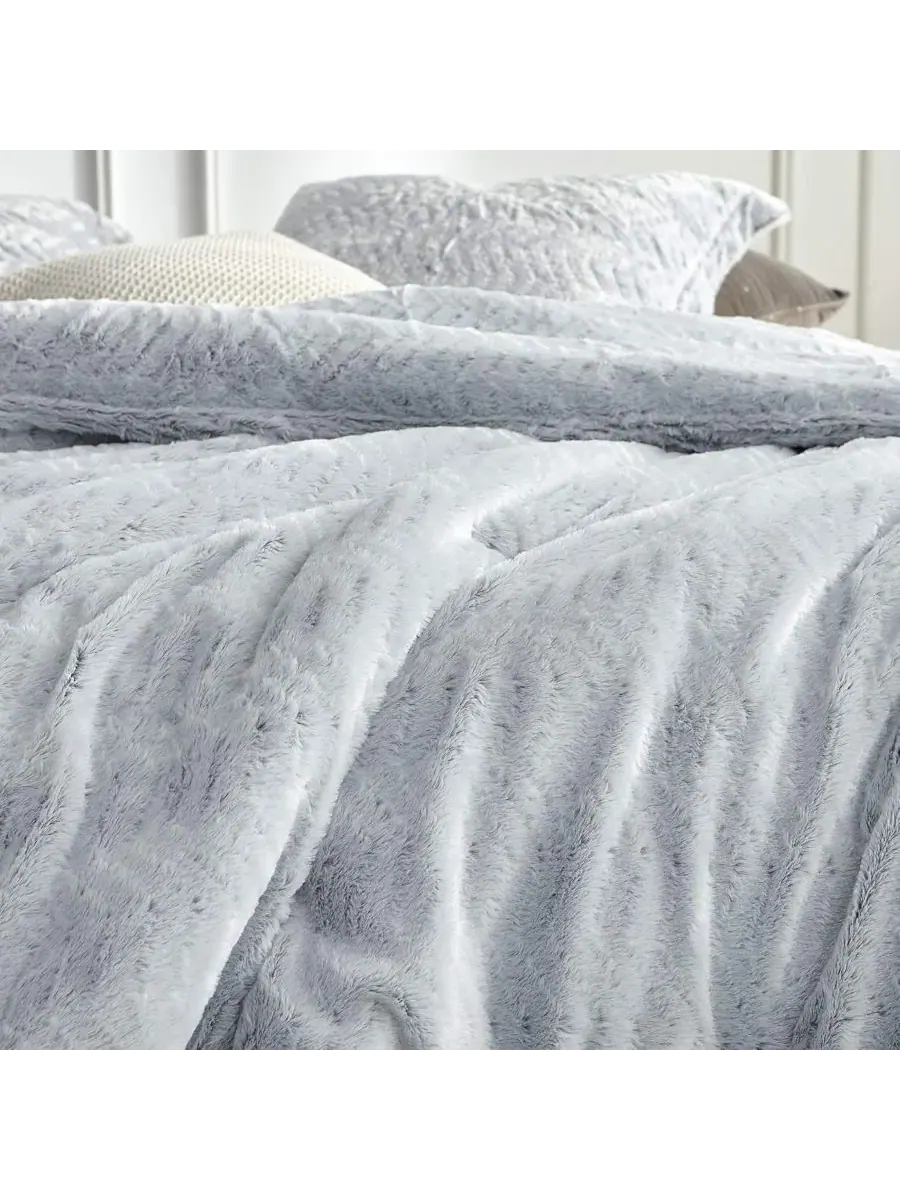 Одеяло-комфортер с принтом Chevron Frosted Gray Coma Inducer, Twin XL — изображение 3 из 3, серый
