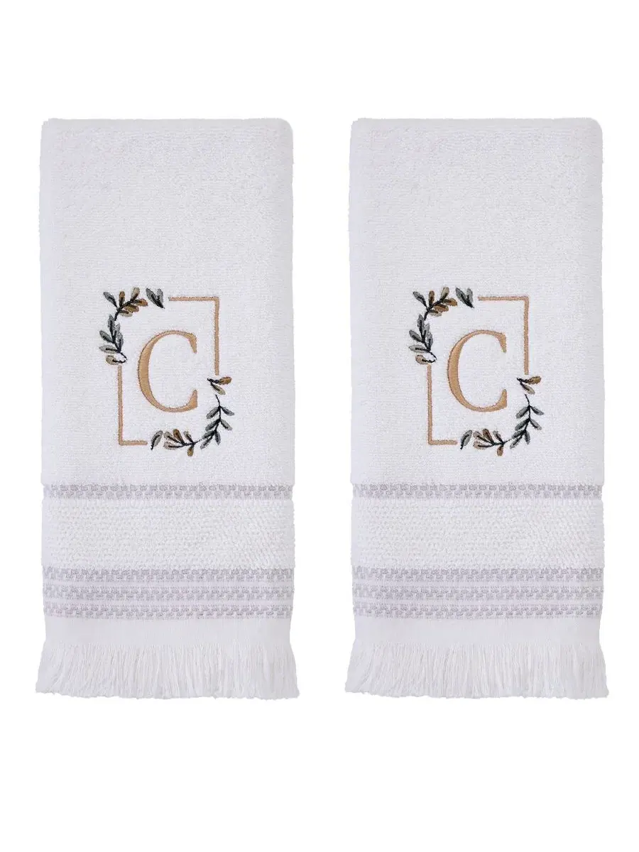 Набор полотенец для рук Everyday Monogram, 2 шт., 40 x 66 см, махровое, с монограммой SKL Home, C