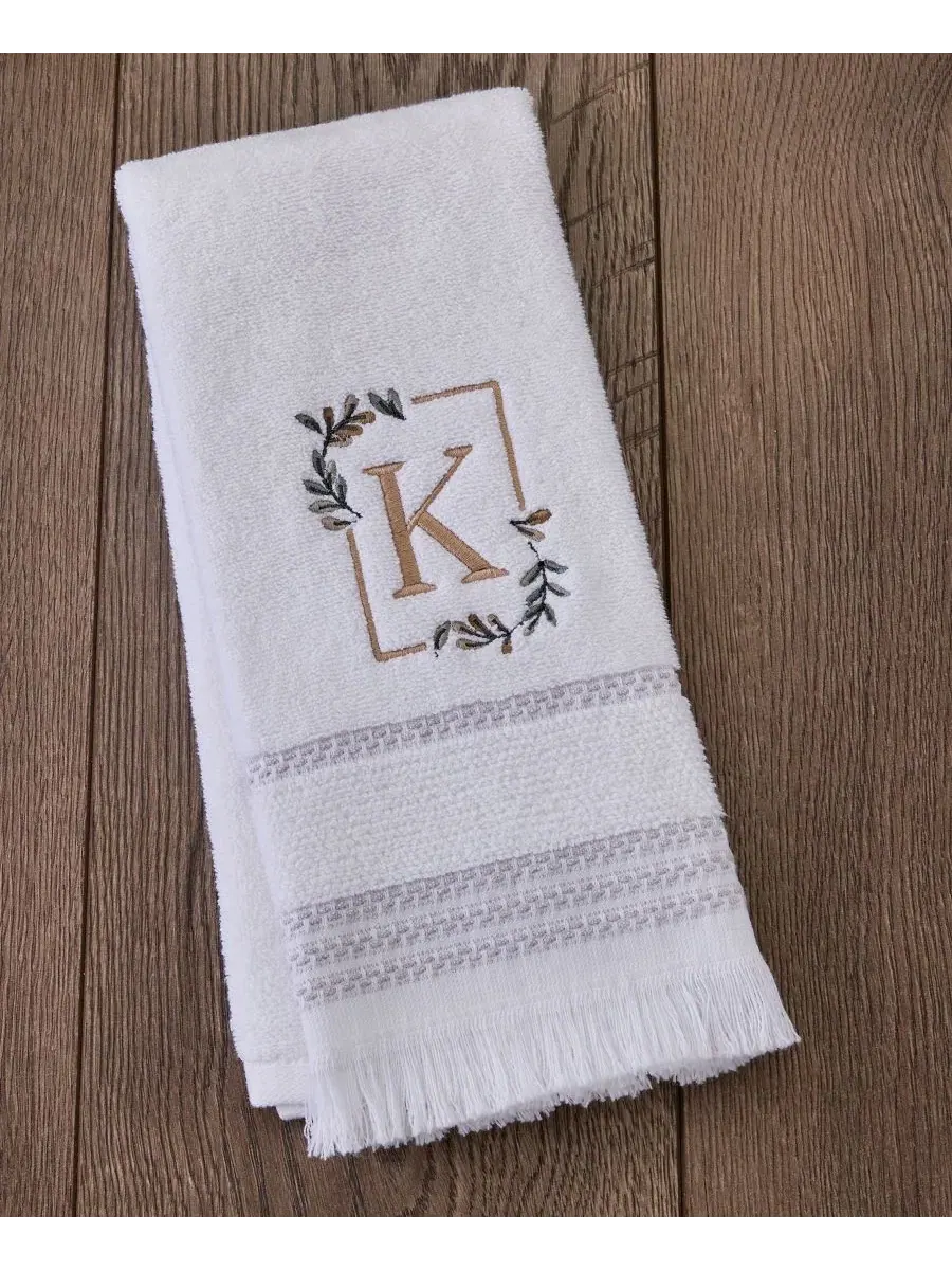 Комплект полотенец для рук Everyday Monogram, 2 шт., с монограммой SKL Home, K — изображение 2 из 4