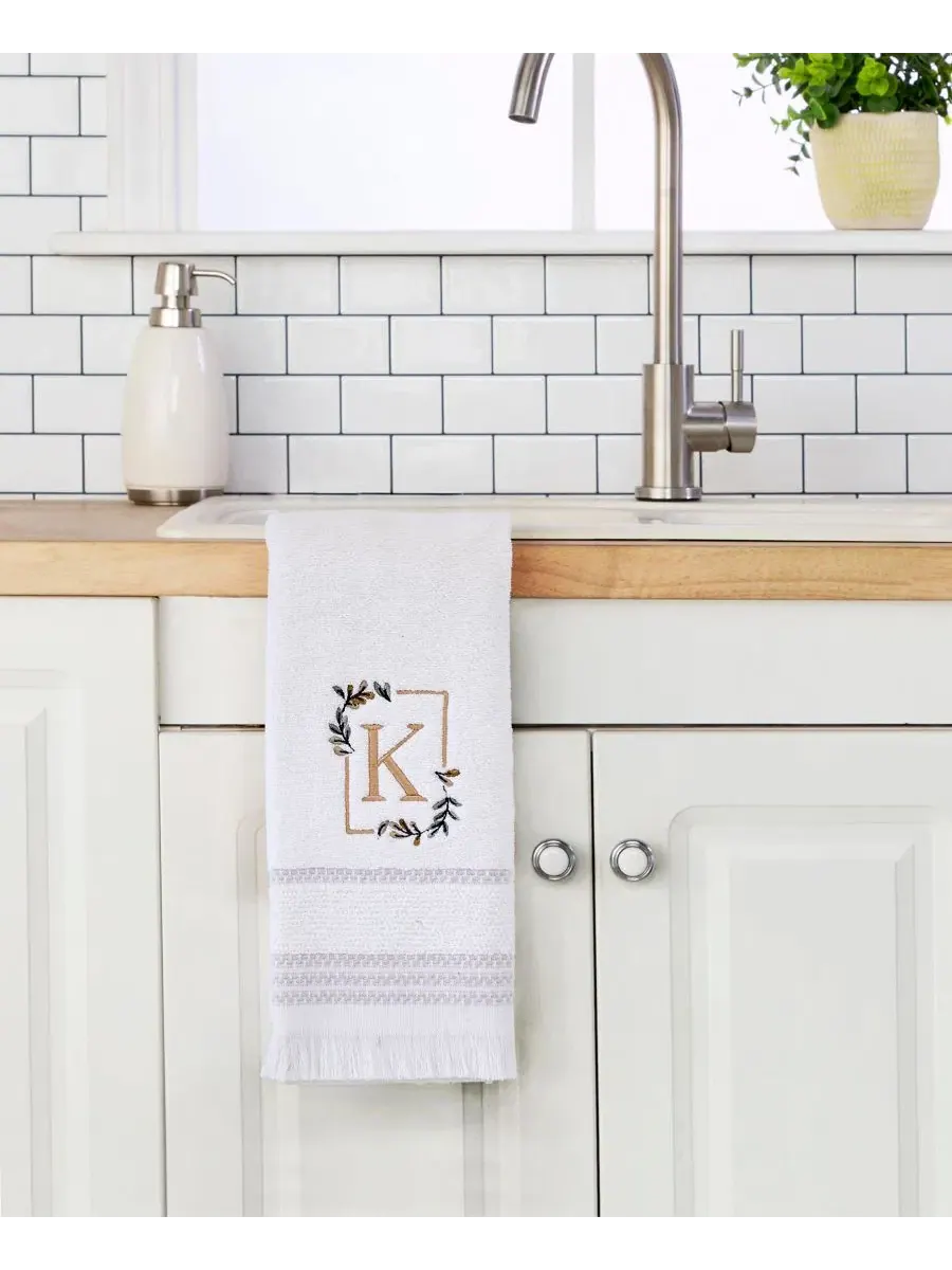 Комплект полотенец для рук Everyday Monogram, 2 шт., с монограммой SKL Home, K — изображение 4 из 4