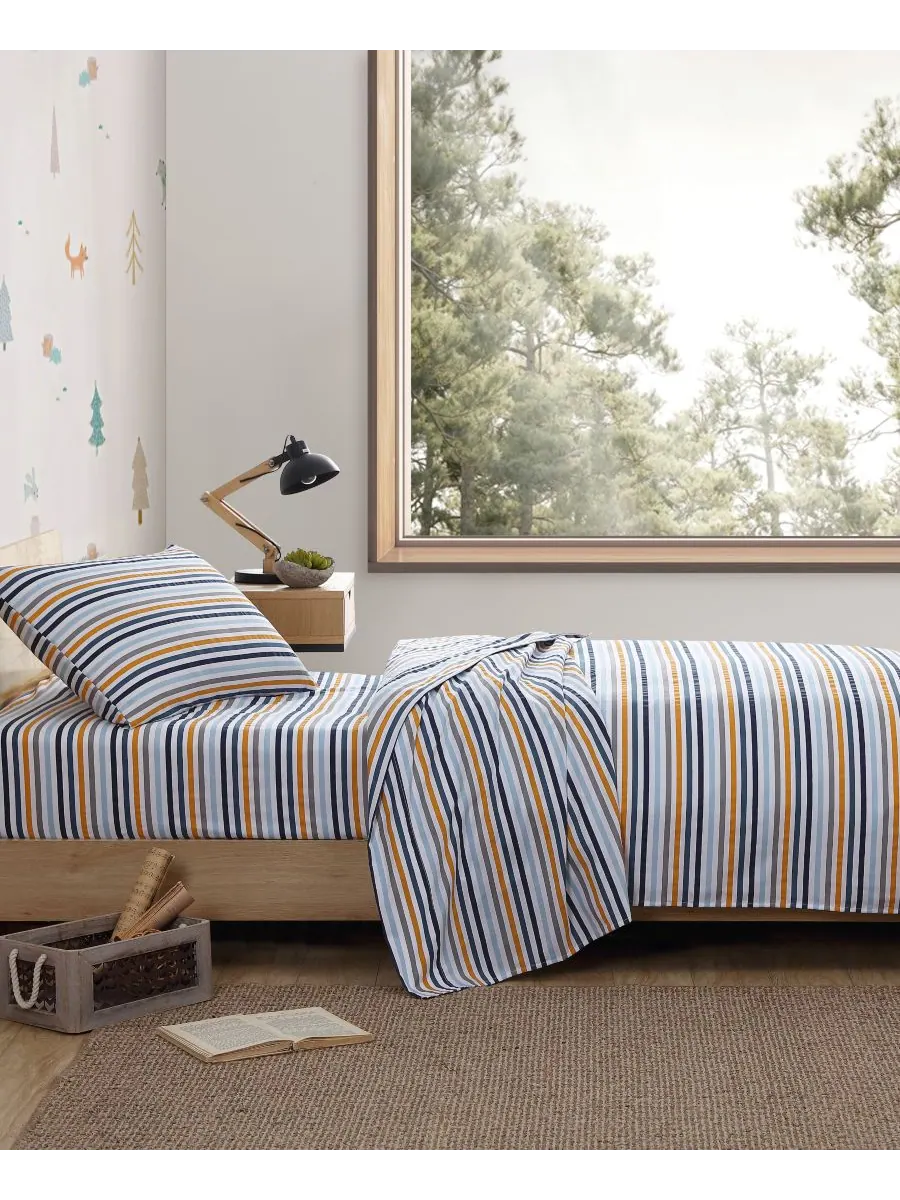 Комплект постельного белья из микрофибры, 3 предмета, размер Twin Eddie Bauer, Vivid Stripe — изображение 5 из 5