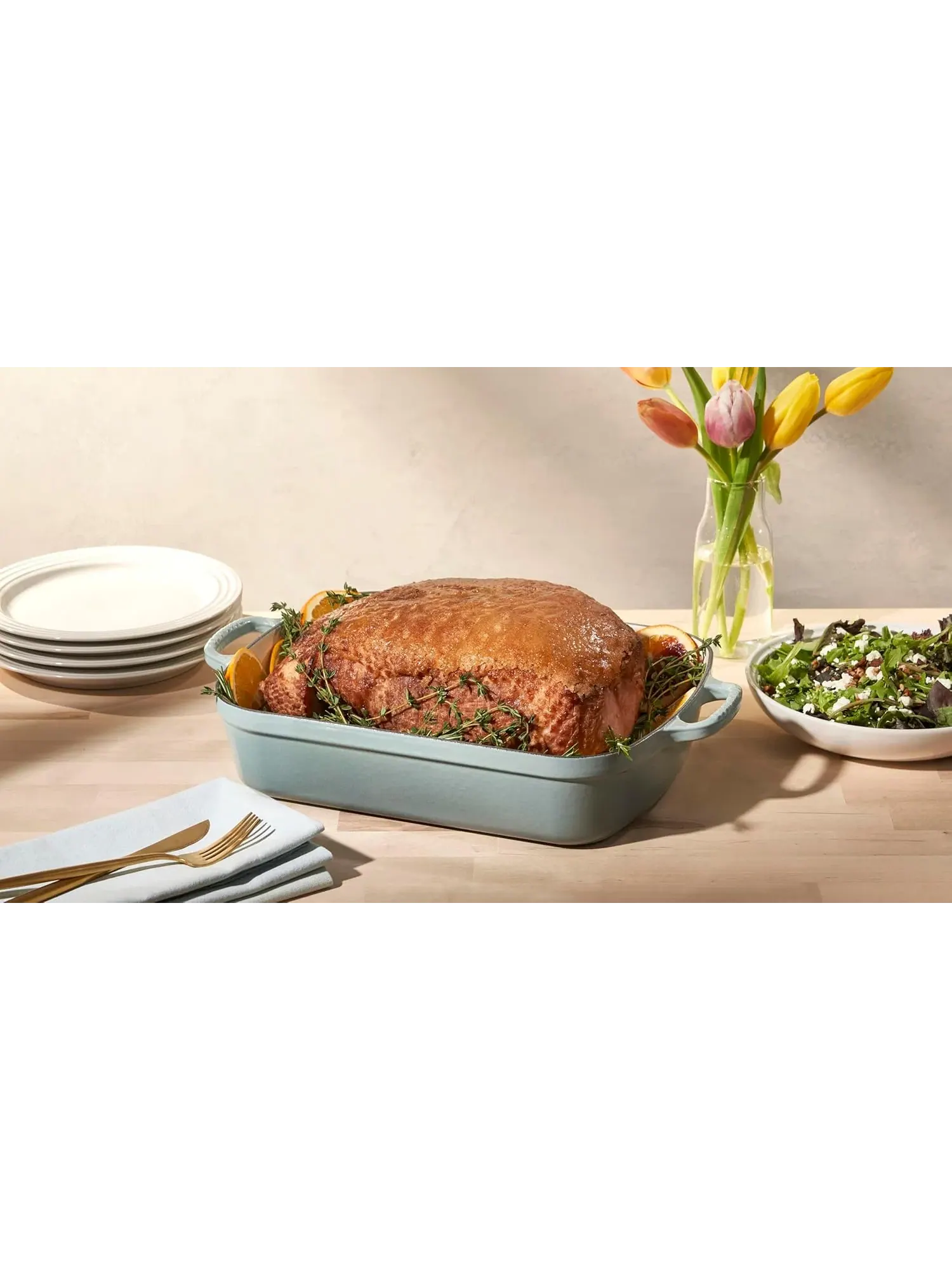 Форма для запекания Le Creuset, 33 см, 4,9 л, персиковый — изображение 6 из 9