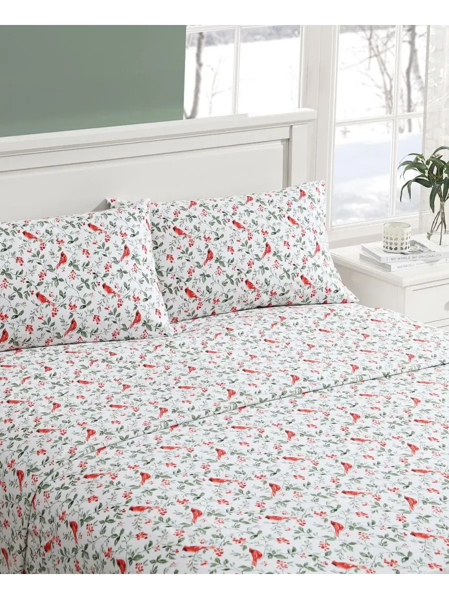 Фланелевый комплект постельного белья Jolly Cardinals Laura Ashley, King — изображение 3 из 8