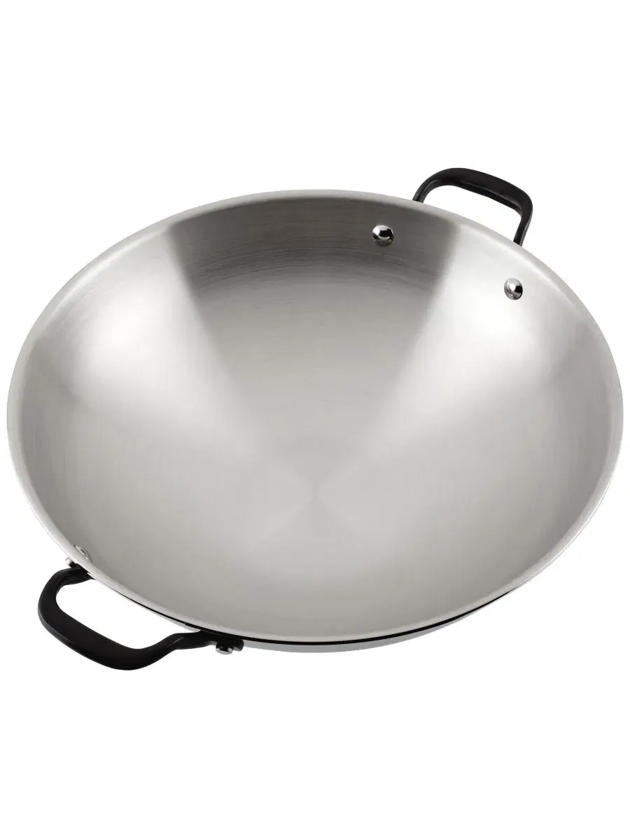 Вок из нержавеющей стали 5-слойный 38 см KitchenAid, Polished Stainless Steel — изображение 7 из 10