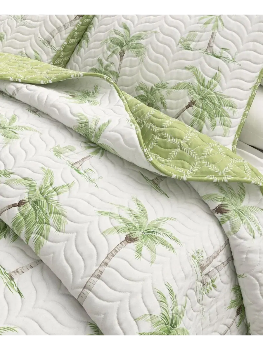 Комплект стеганого покрывала с пальмами Linery & Co, West Palm Trees — изображение 2 из 6