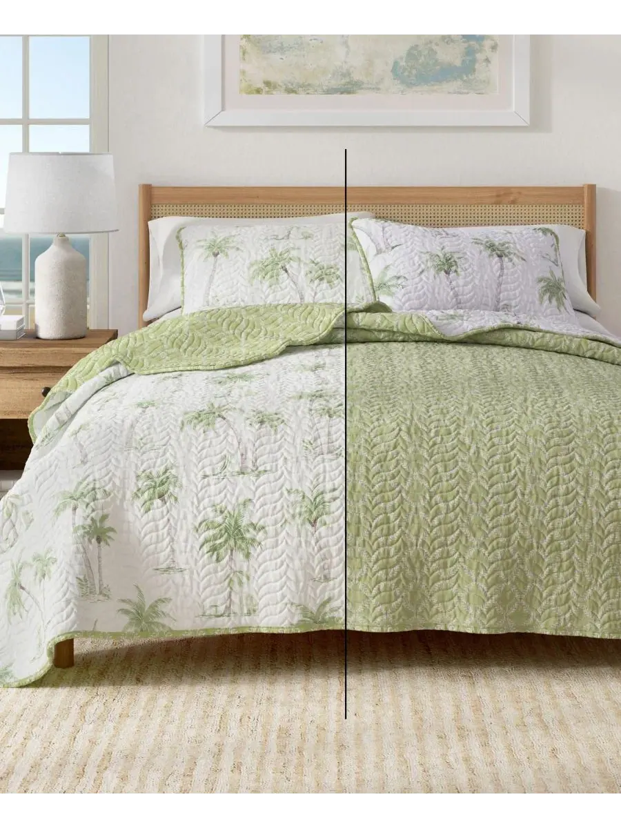 Комплект стеганого покрывала с пальмами Linery & Co, West Palm Trees — изображение 5 из 6