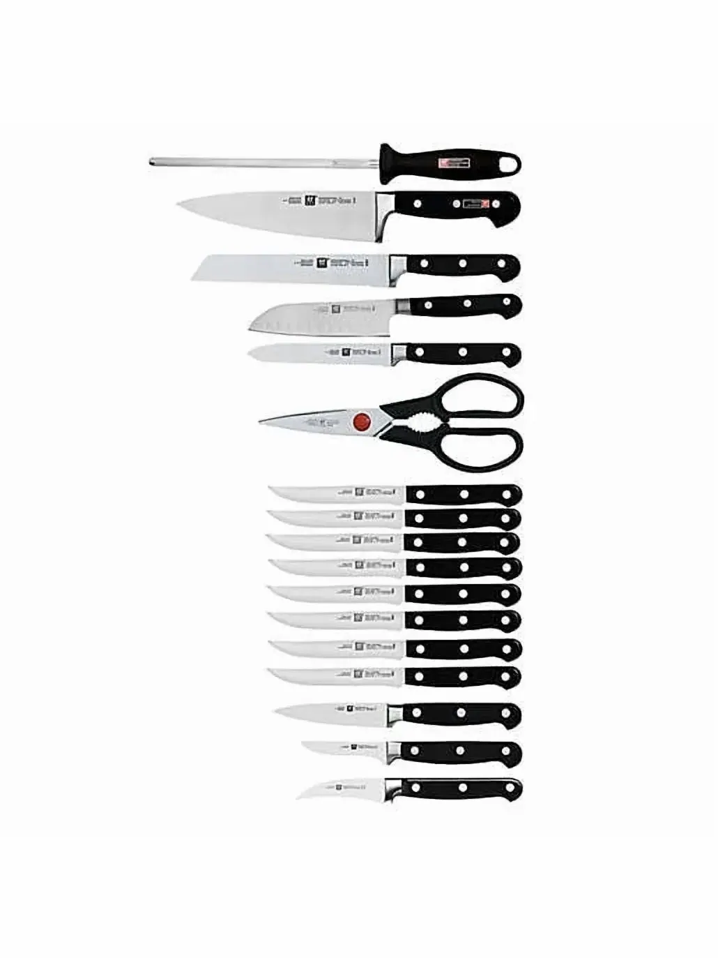 Набор кухонных ножей в блоке ZWILLING Professional S, 18 предметов, коричневый/бамбук — изображение 2 из 9