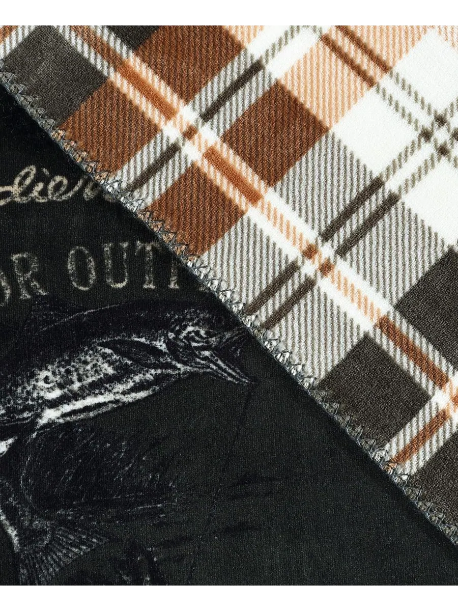 Плед из мягкой фланели с принтом, 70 x 60 дюймов Eddie Bauer, цвет trailhead plaid — изображение 3 из 9