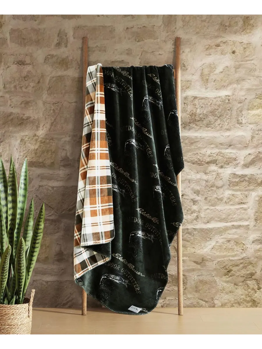 Плед из мягкой фланели с принтом, 70 x 60 дюймов Eddie Bauer, цвет trailhead plaid — изображение 4 из 9
