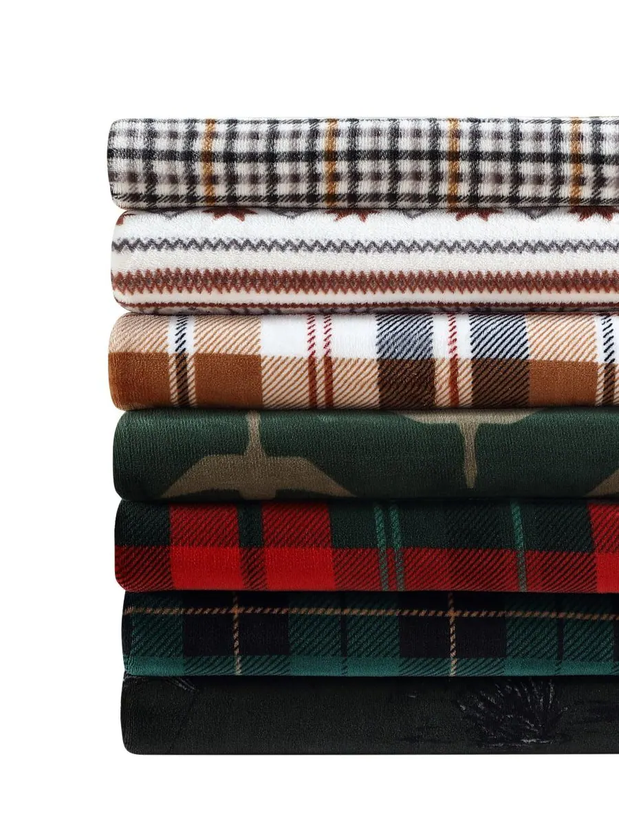 Плед из мягкой фланели с принтом, 70 x 60 дюймов Eddie Bauer, цвет griffen plaid — изображение 9 из 9