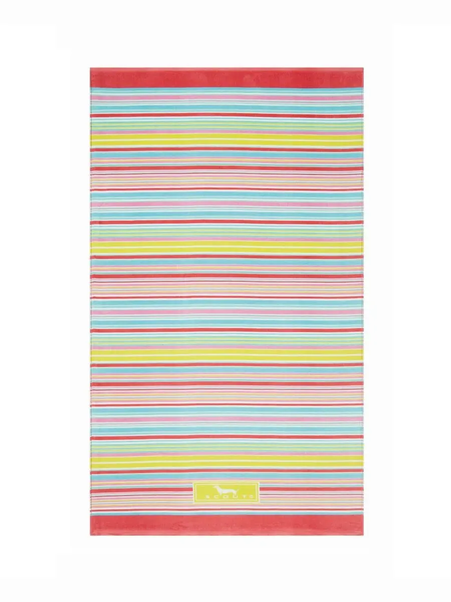 Пляжное полотенце увеличенного размера из хлопка, 102×178 см SCOUT, Ripe Stripe — без цвета