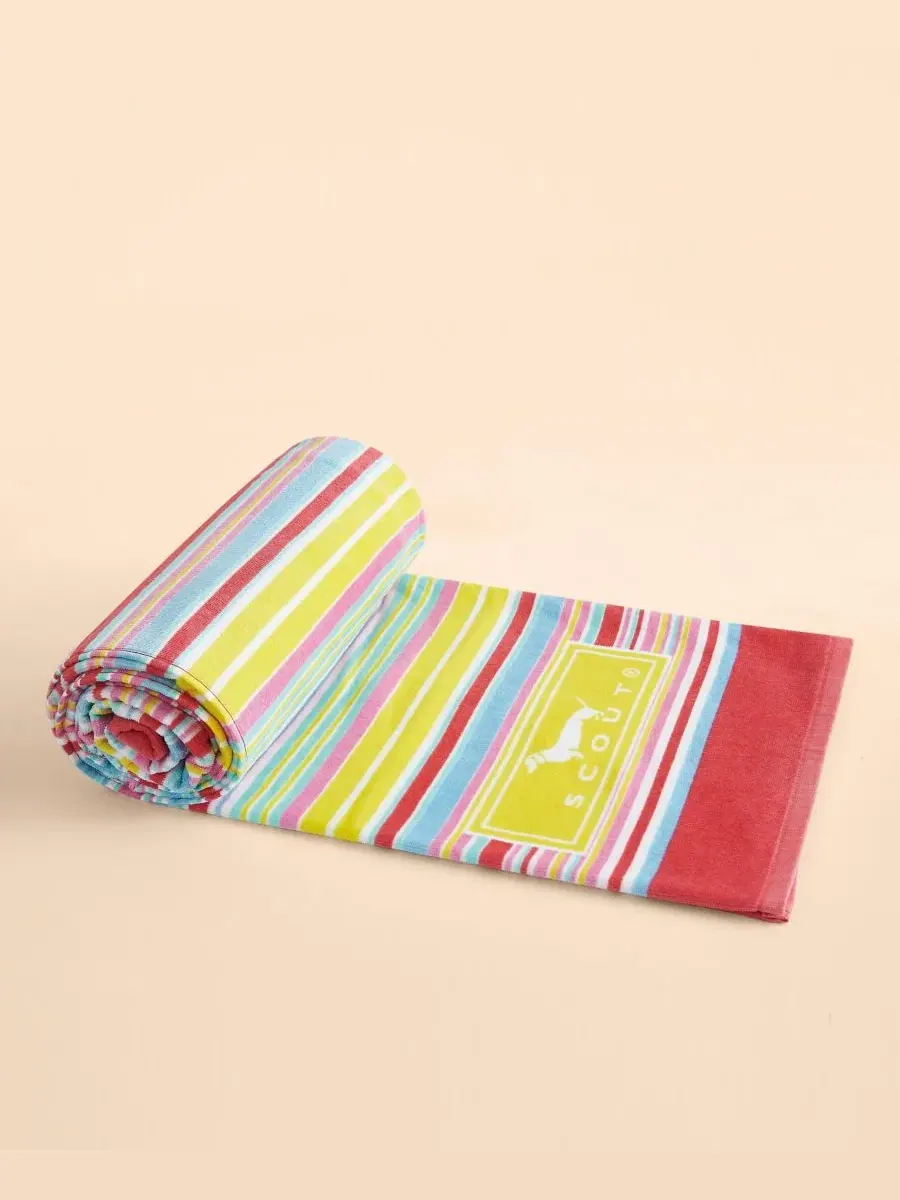 Пляжное полотенце увеличенного размера из хлопка, 102×178 см SCOUT, Ripe Stripe — изображение 2 из 4