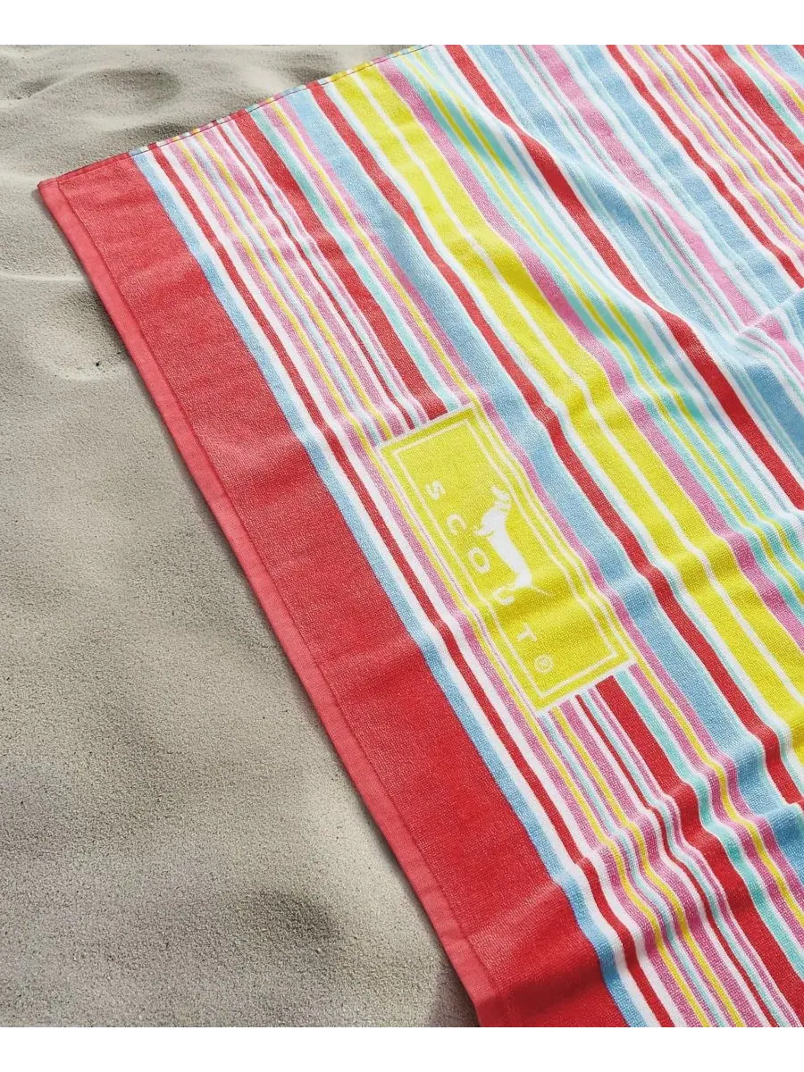 Пляжное полотенце увеличенного размера из хлопка, 102×178 см SCOUT, Ripe Stripe — изображение 3 из 4