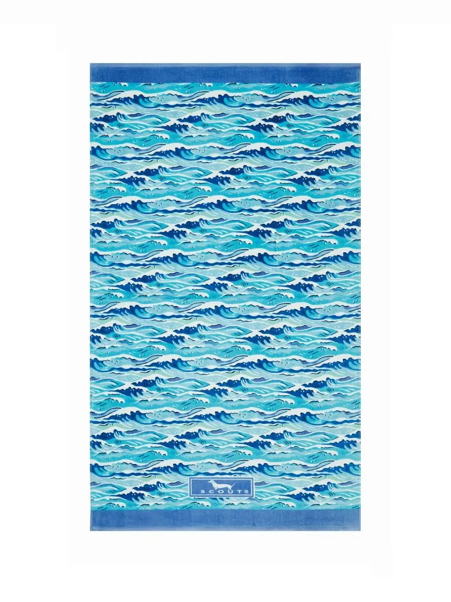 Пляжное полотенце из хлопка Oversized SCOUT, Making Waves