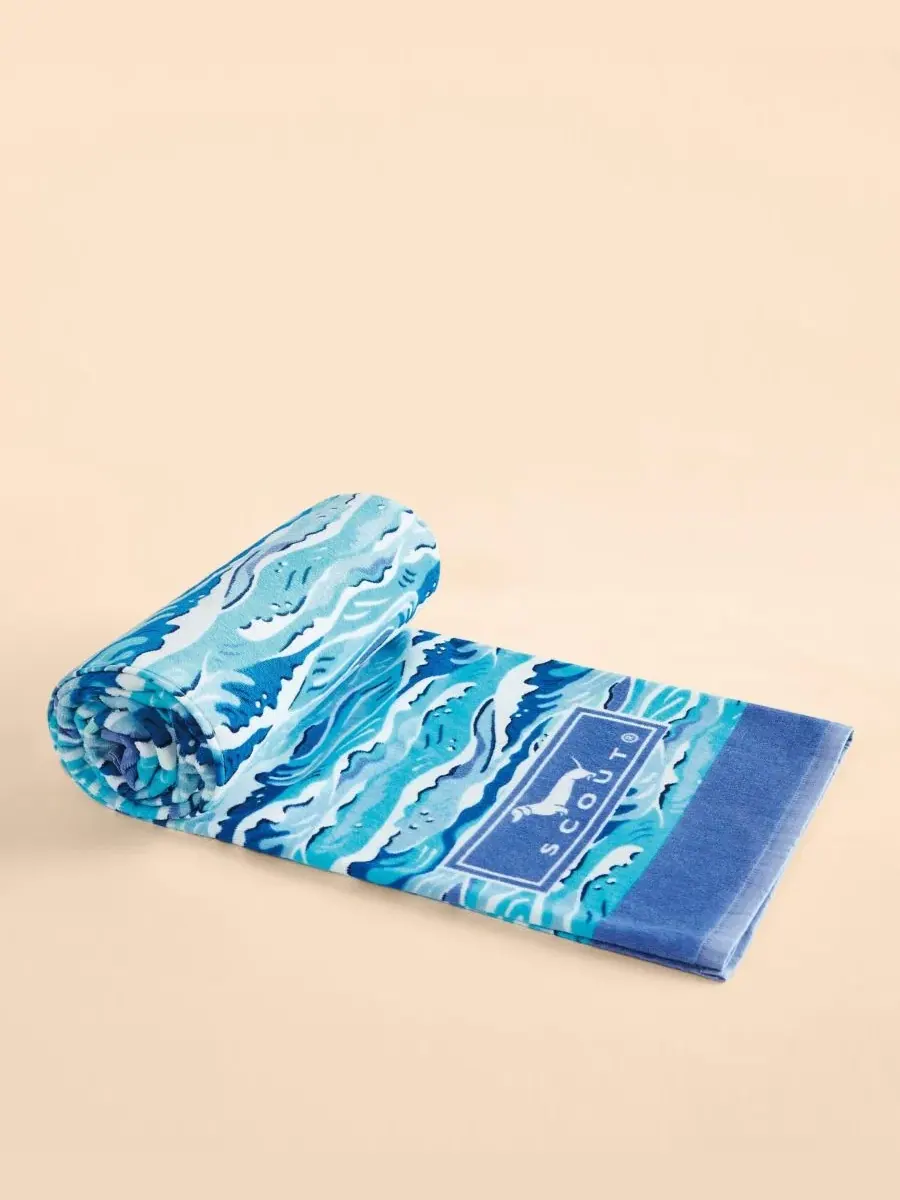 Пляжное полотенце из хлопка Oversized SCOUT, Making Waves — изображение 2 из 4