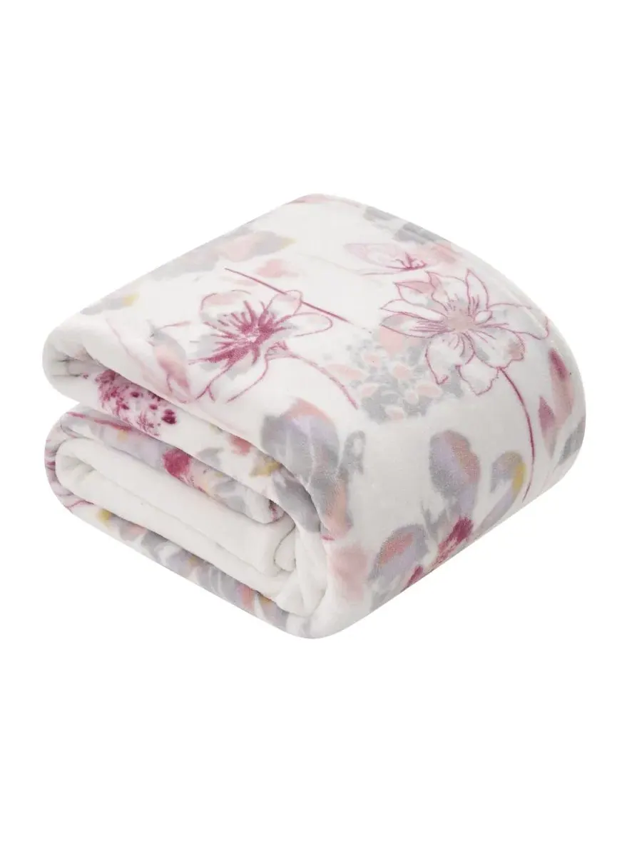 Плед из плюша 152 x 178 см с принтом Serenity Floral BCBG, Serenity Floral — изображение 5 из 7