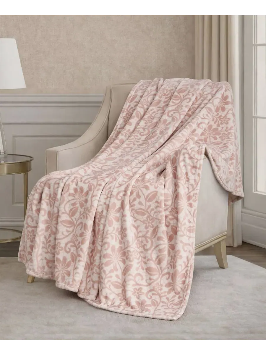 Плед из плюша 152x178 см BCBG, Pauline Floral — изображение 2 из 7